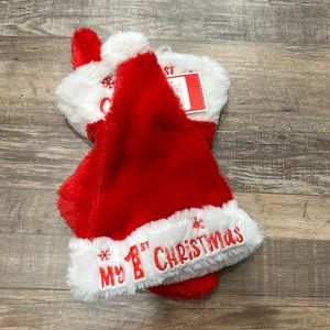 NWT • Holiday time • my 1st Christmas stocking/hat set
